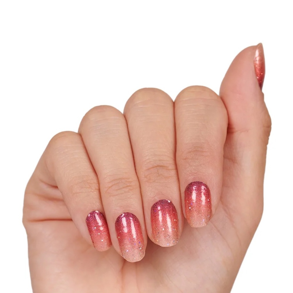 *Retired* Color Street: Solar Flare | Burgundy Copper Gold Gradient Glitter Fall - Picture 11 of 14